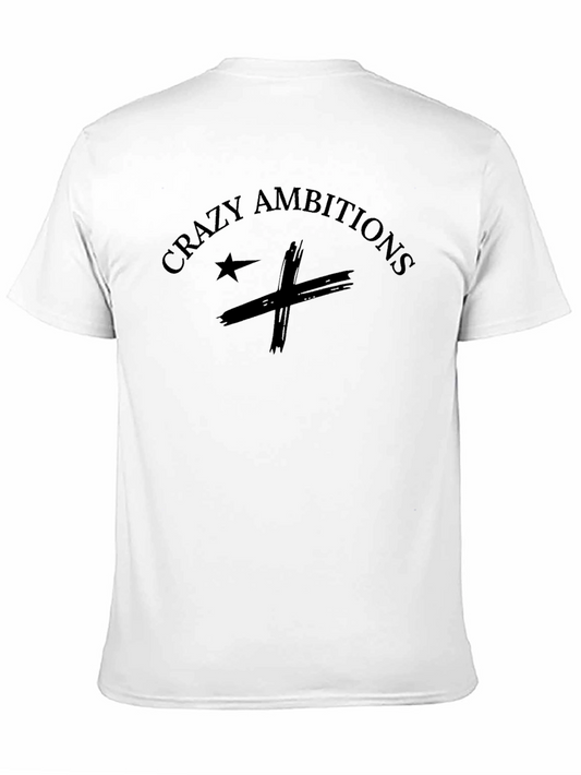 Camiseta Negra Crazy Ambitions Diseño Único