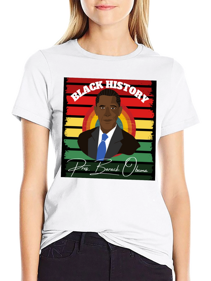 Camiseta Historia Negra - Barack Obama