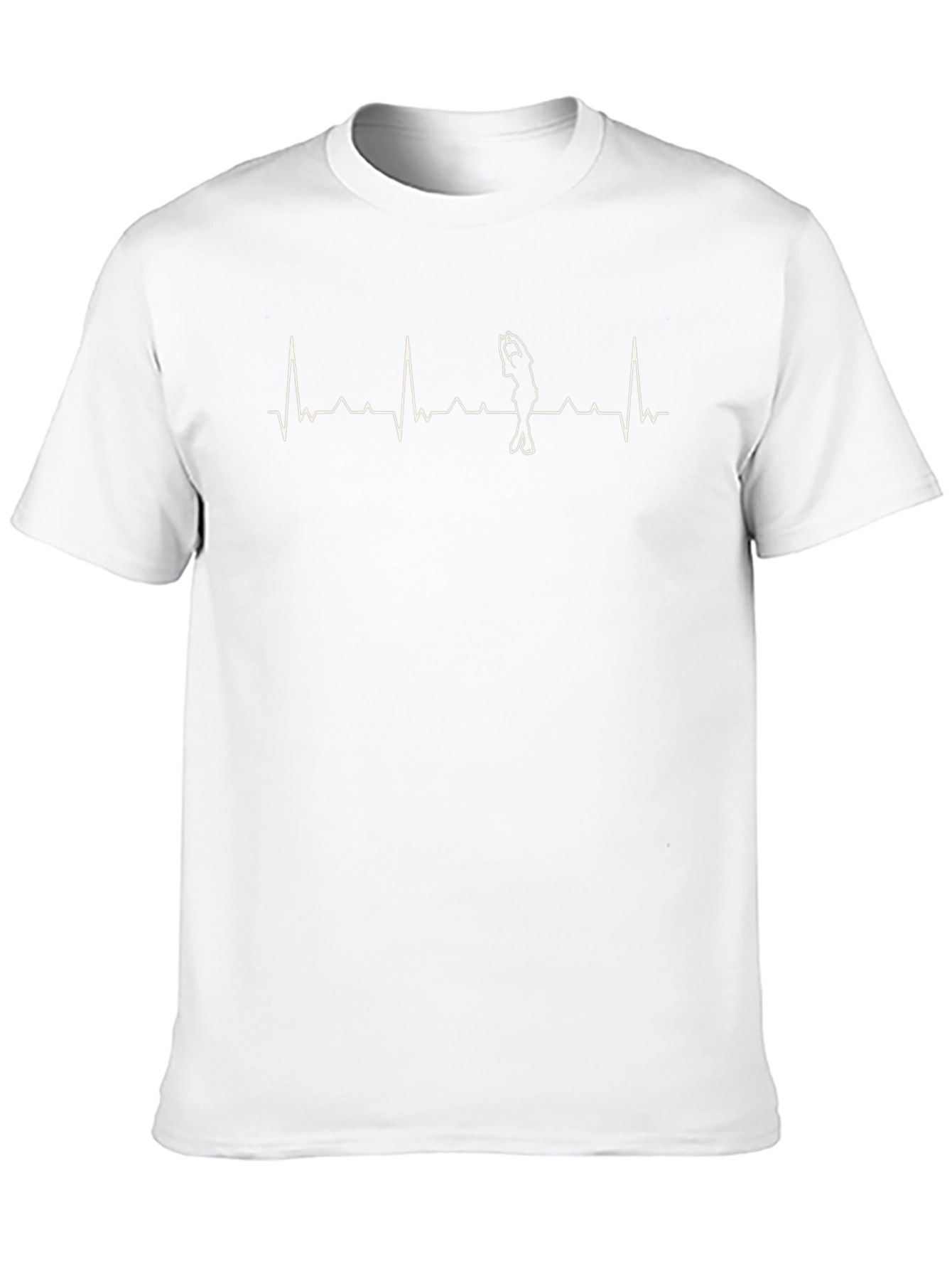 Camiseta Negra con Diseño de Latido de Golf