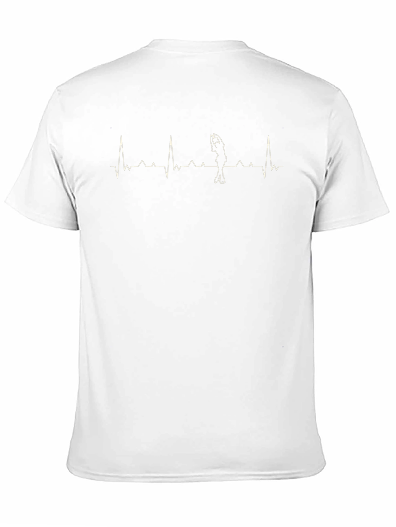 Camiseta Negra con Diseño de Latido de Golf