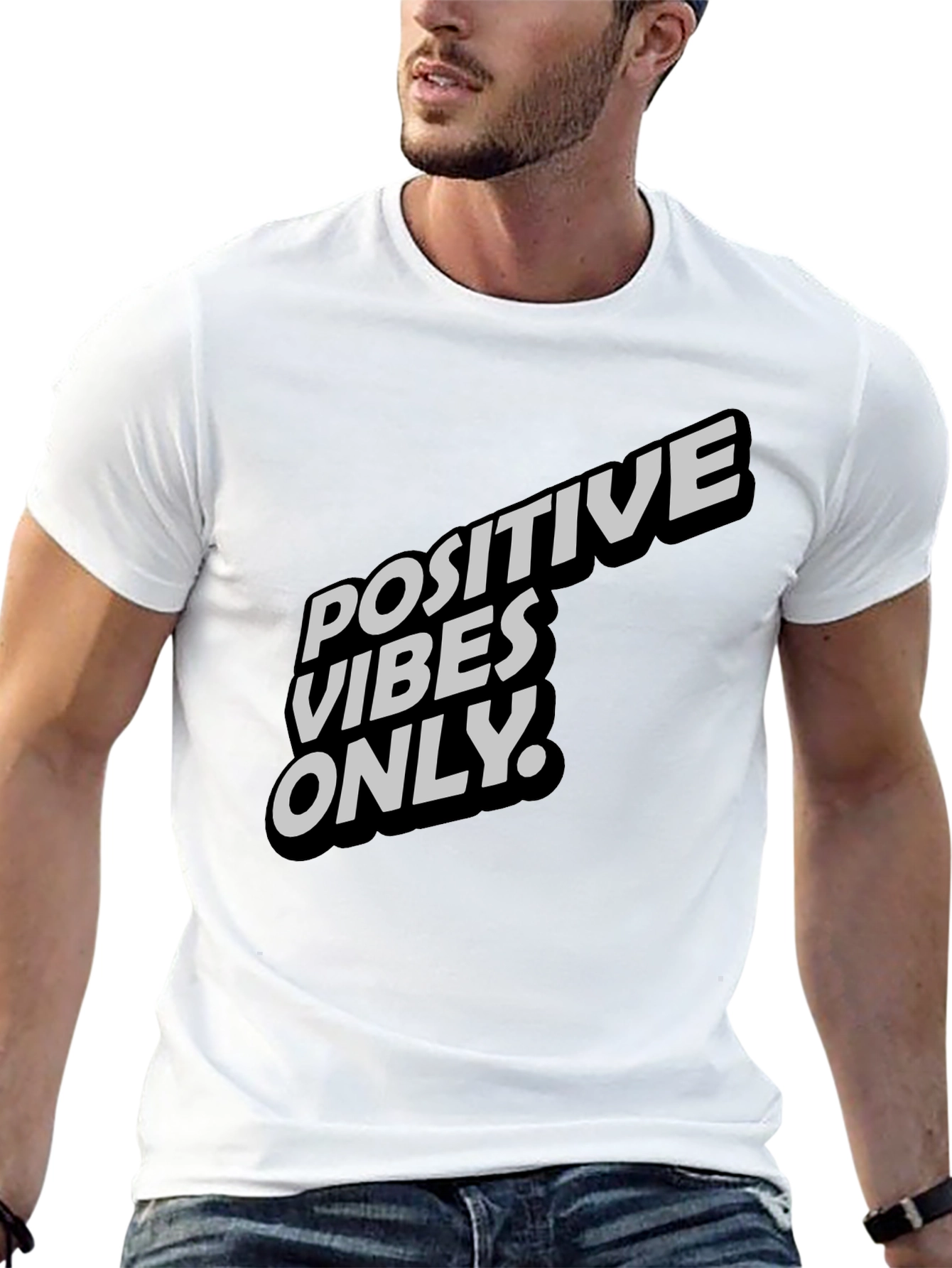Camiseta Negra - Positive Vibes Only