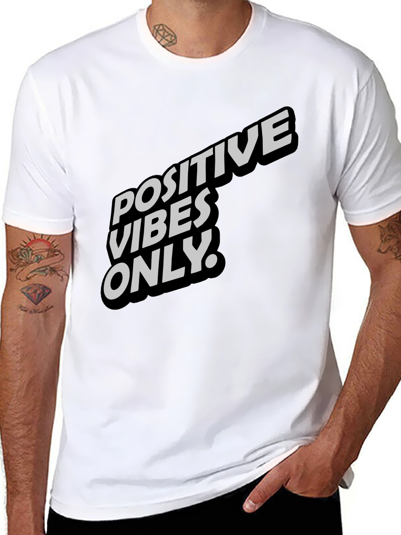 Camiseta Negra - Positive Vibes Only