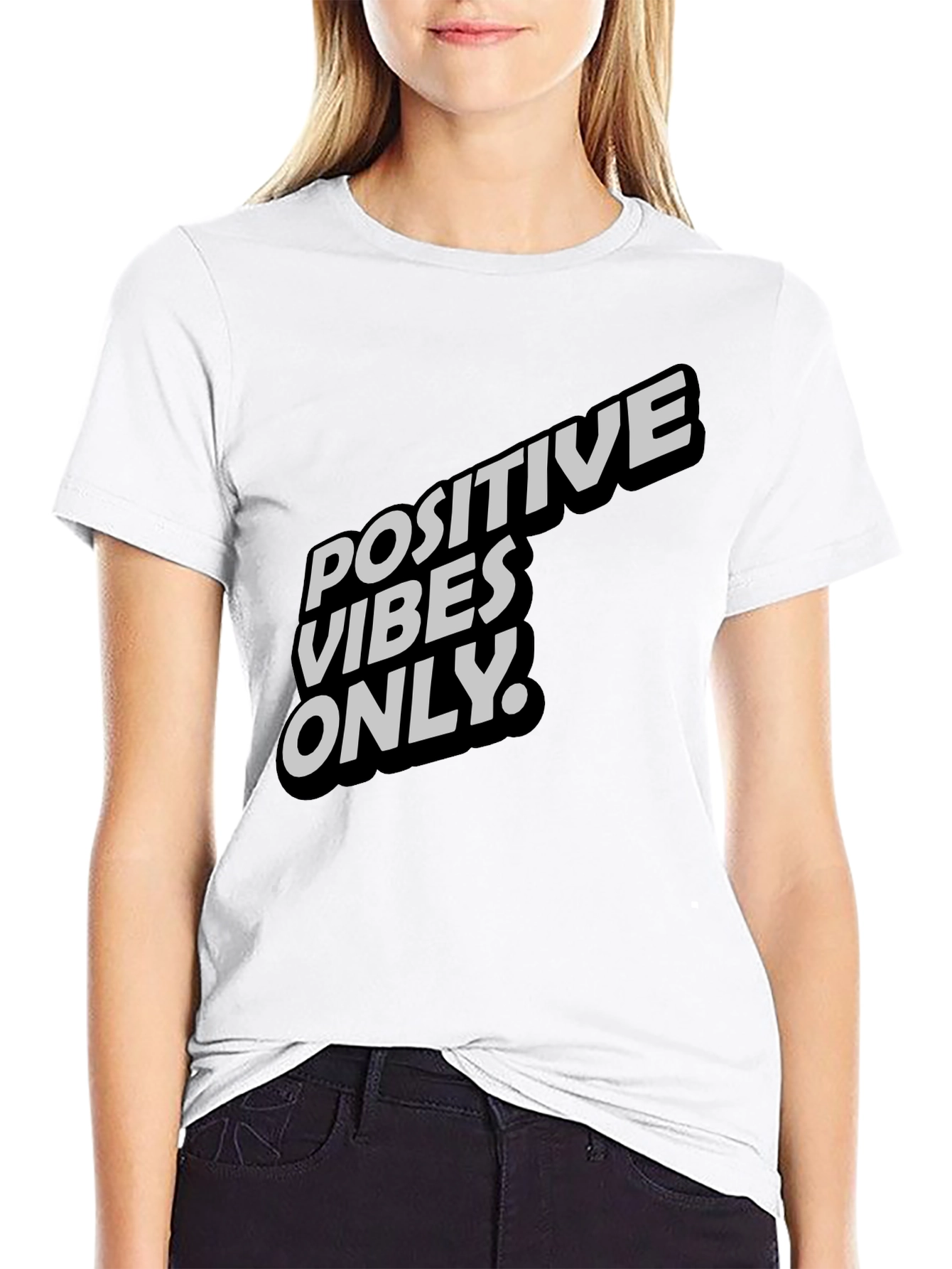 Camiseta Negra - Positive Vibes Only