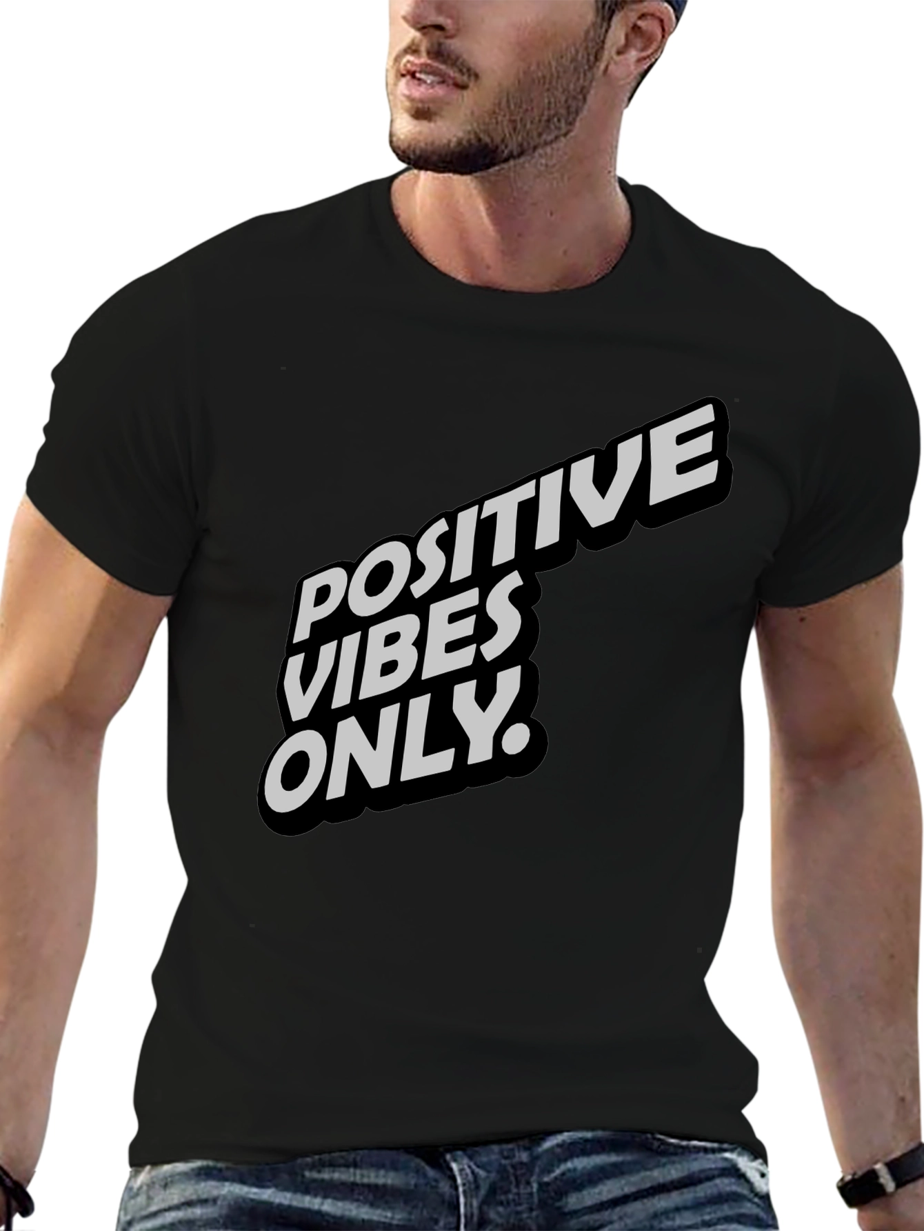 Camiseta Negra - Positive Vibes Only