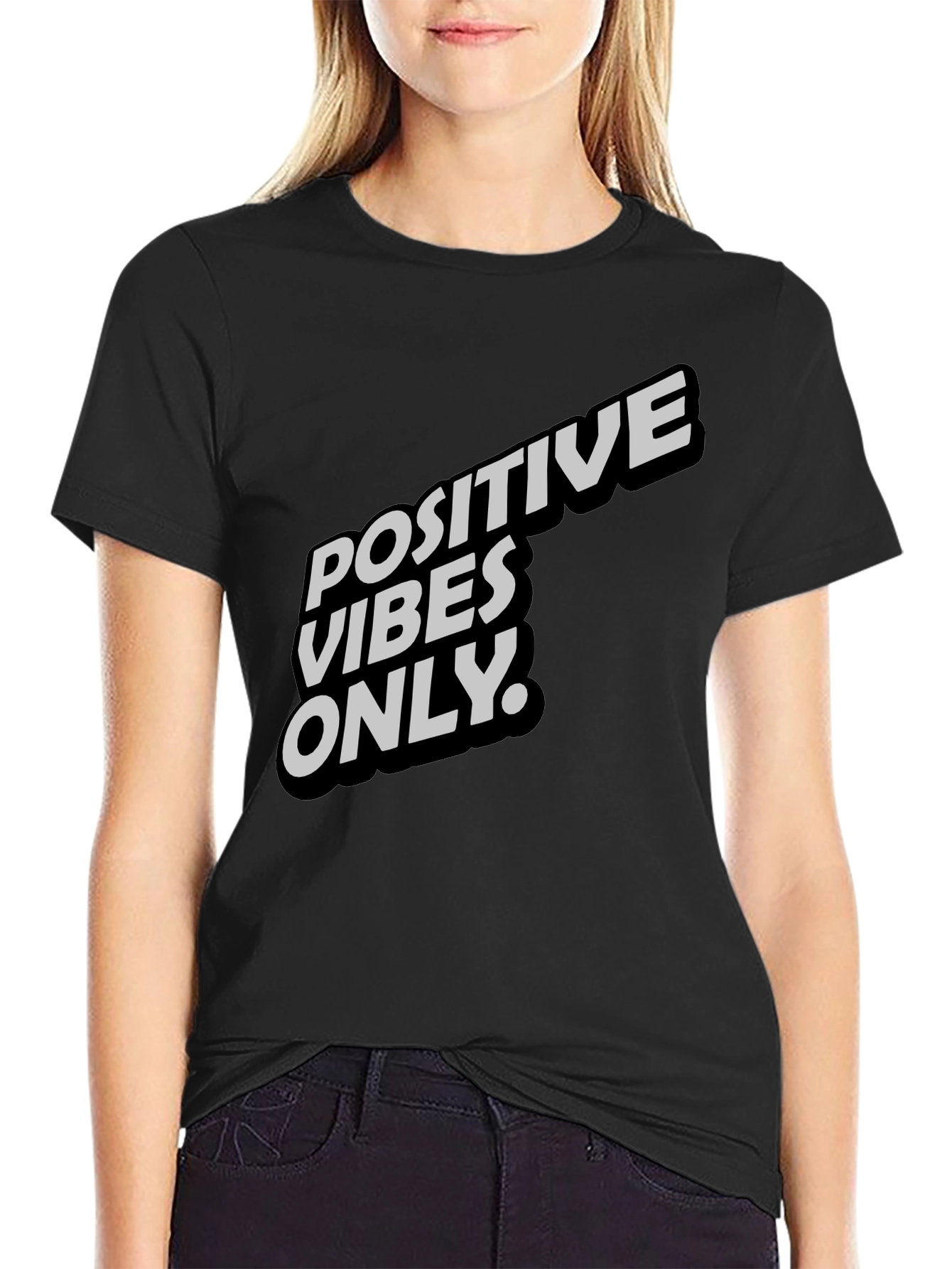 Camiseta Negra - Positive Vibes Only