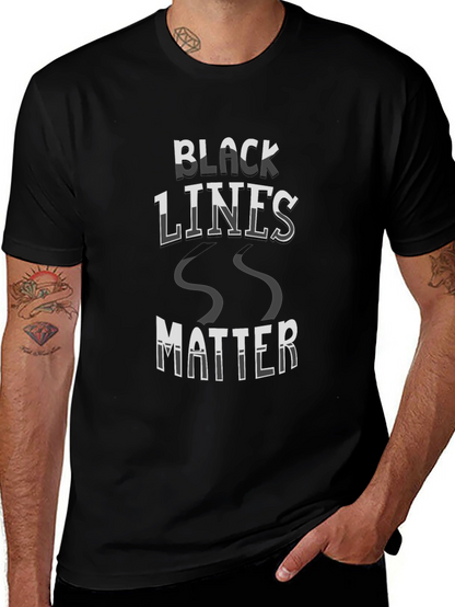 Camiseta Negra Black Lines Matter