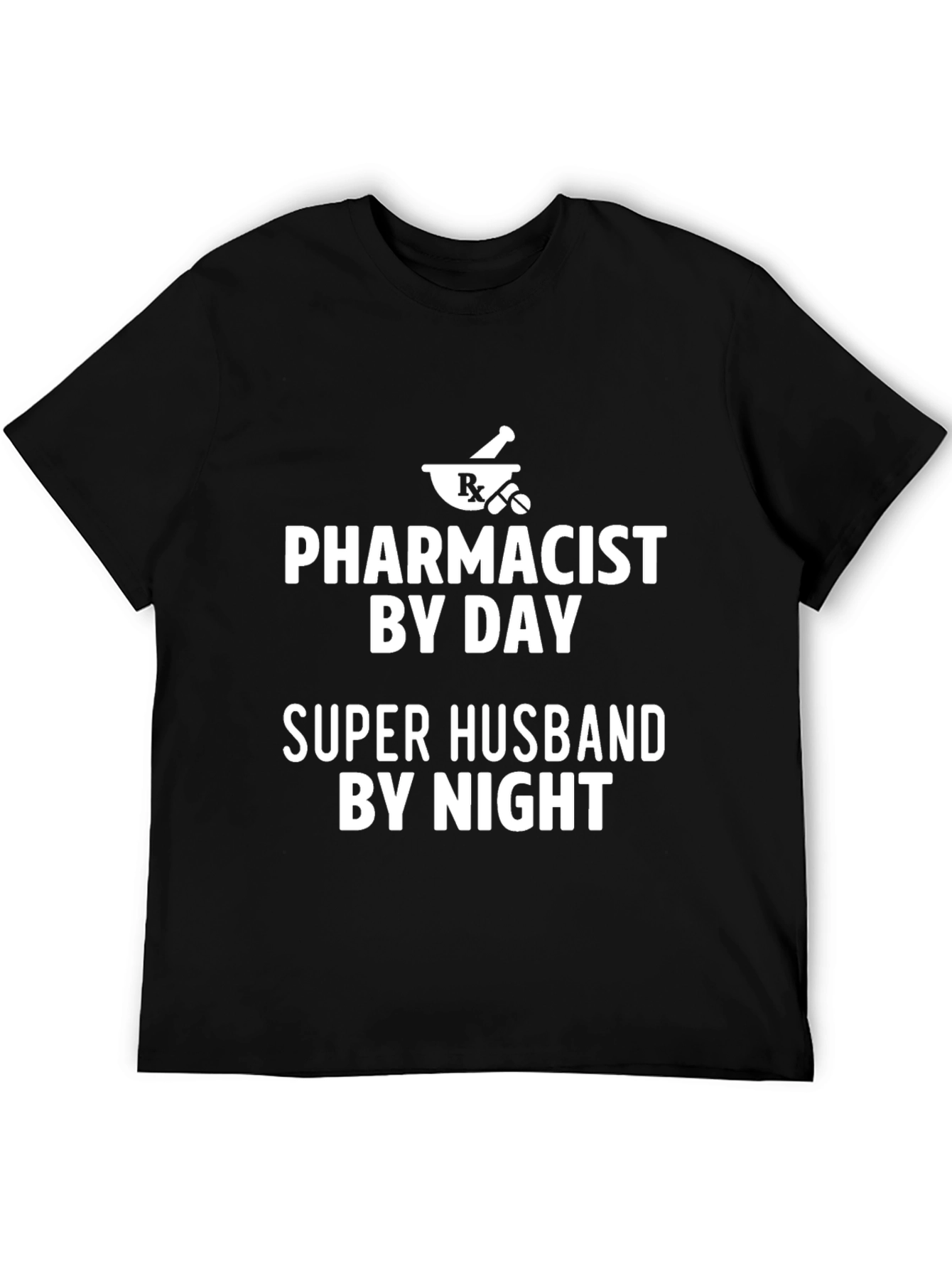 Camiseta Negra: Farmacéutico de Día Super Esposo de Noche