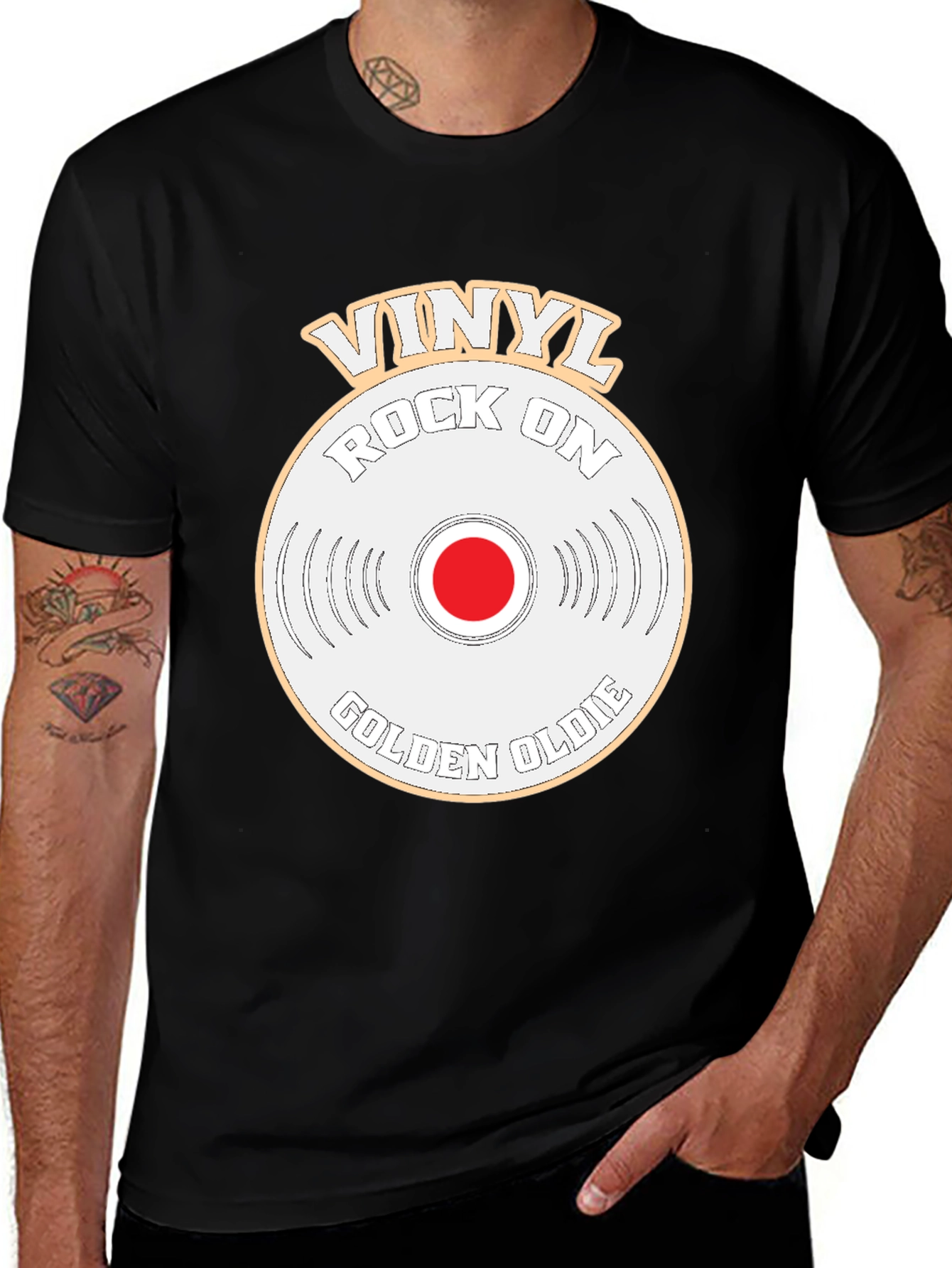Camiseta Vinilo Rock On Golden Oldie
