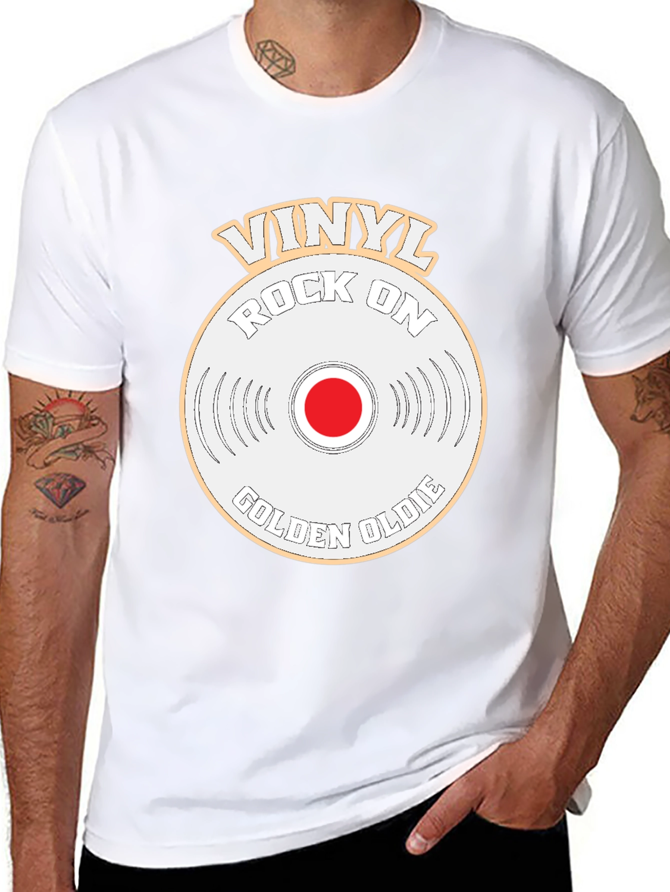 Camiseta Vinilo Rock On Golden Oldie