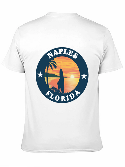 Camiseta Negra Nápoles Florida Sunset Surf