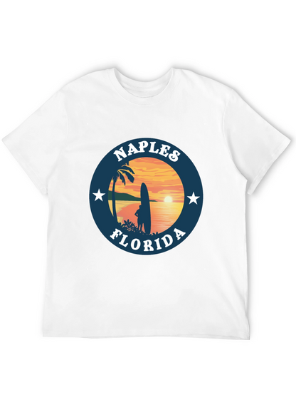 Camiseta Negra Nápoles Florida Sunset Surf