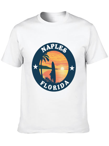 Camiseta Negra Nápoles Florida Sunset Surf