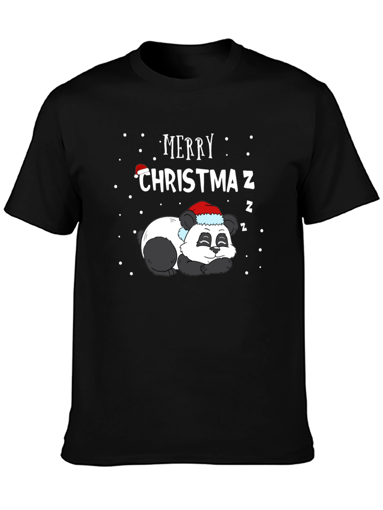 Camiseta Navideña Panda Durmiente