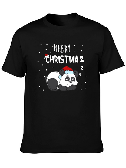 Camiseta Navideña Panda Durmiente