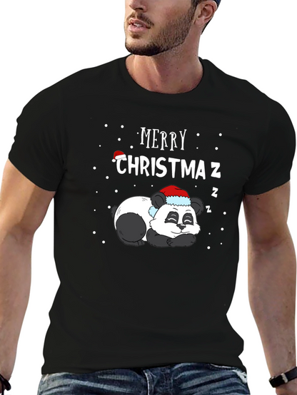 Camiseta Navideña Panda Durmiente