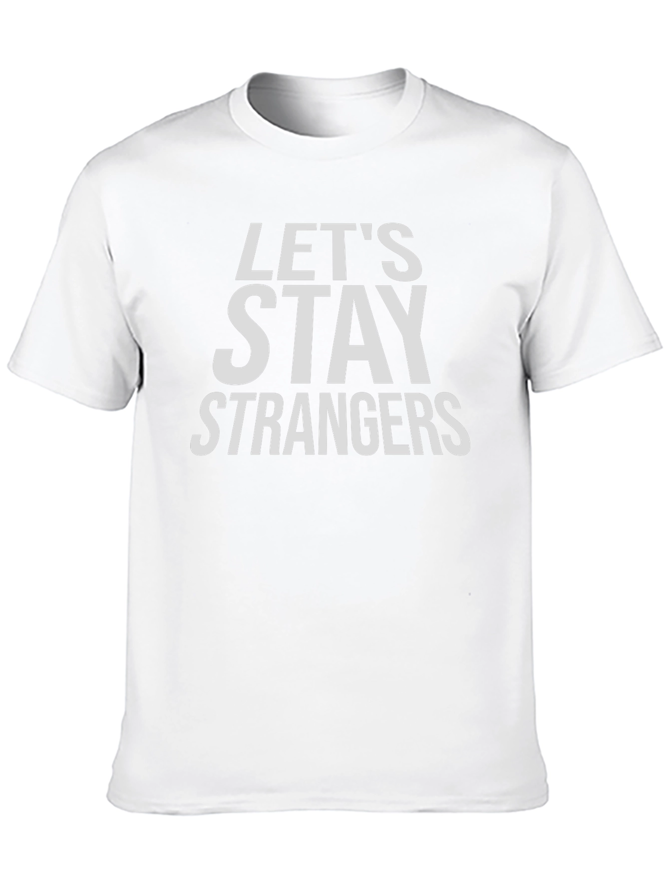 Camiseta Negra Lets Stay Strangers Casual