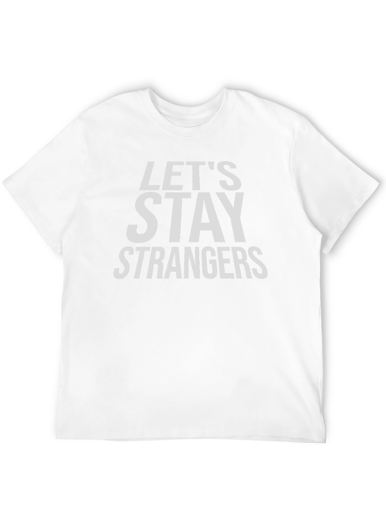 Camiseta Negra Lets Stay Strangers Casual
