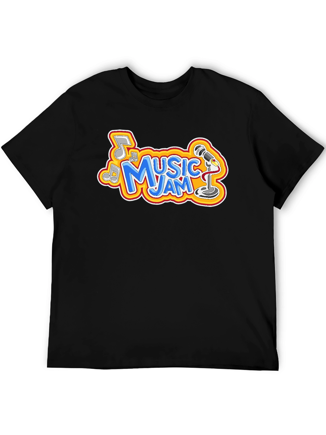 Camiseta Negra Music Jam para Hombre