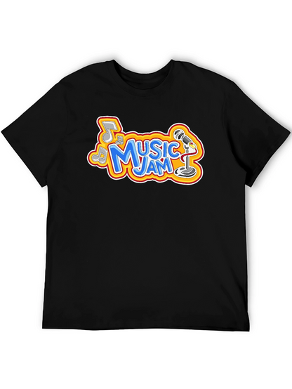 Camiseta Negra Music Jam para Hombre