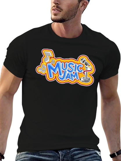Camiseta Negra Music Jam para Hombre
