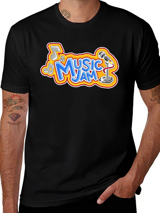 Camiseta Negra Music Jam para Hombre
