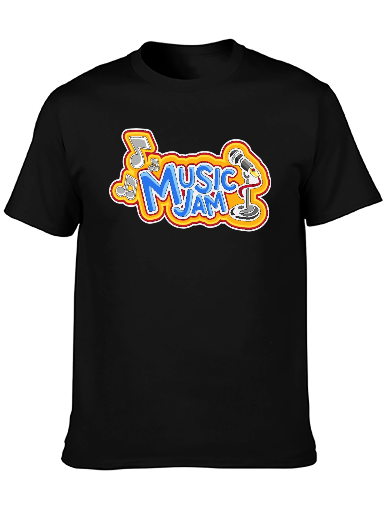 Camiseta Negra Music Jam para Hombre