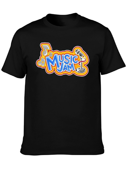Camiseta Negra Music Jam para Hombre