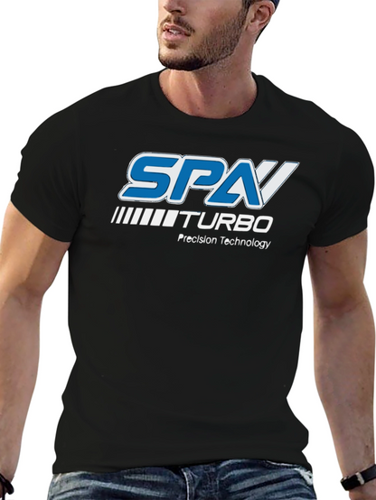Camiseta Negra SPA Turbo - Tecnología de Precisión