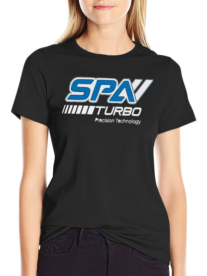 Camiseta Negra SPA Turbo - Tecnología de Precisión