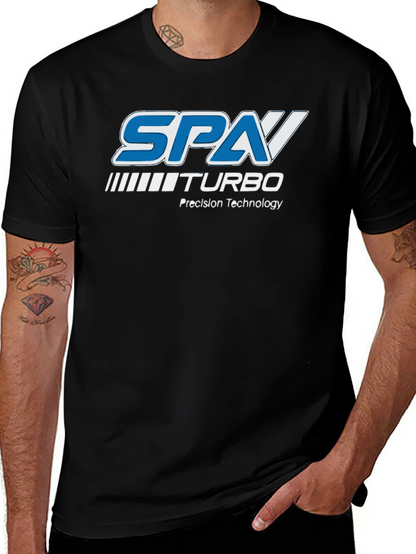 Camiseta Negra SPA Turbo - Tecnología de Precisión