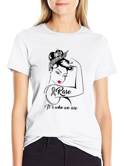 Camiseta Hombre Negra Diseño Concientización Enfermedades Raras
