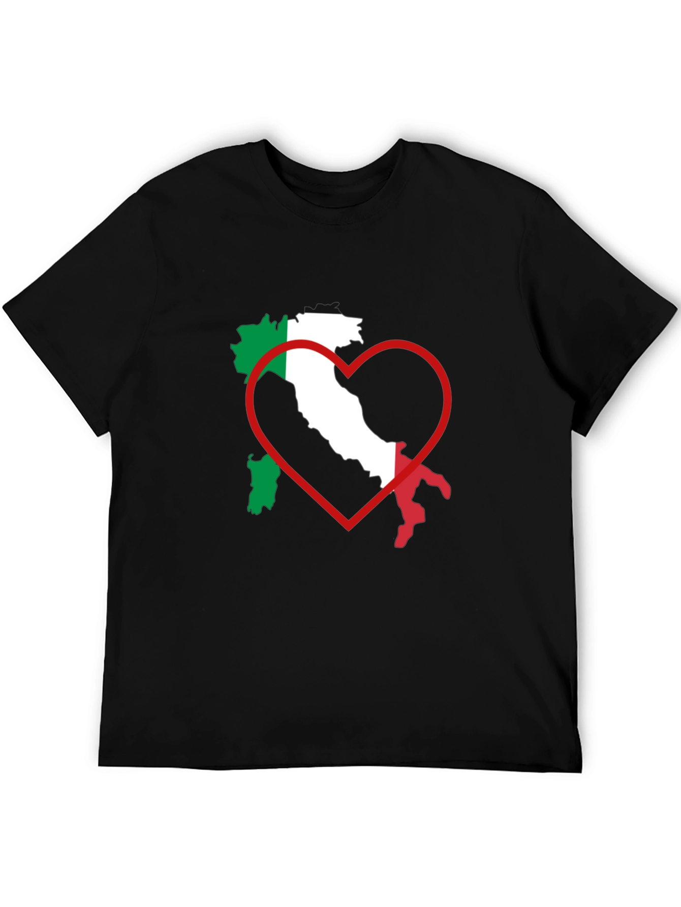 Camiseta Italia Amor Corazón Hombre