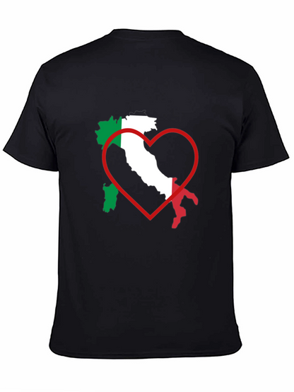Camiseta Italia Amor Corazón Hombre