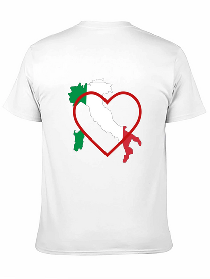 Camiseta Italia Amor Corazón Hombre