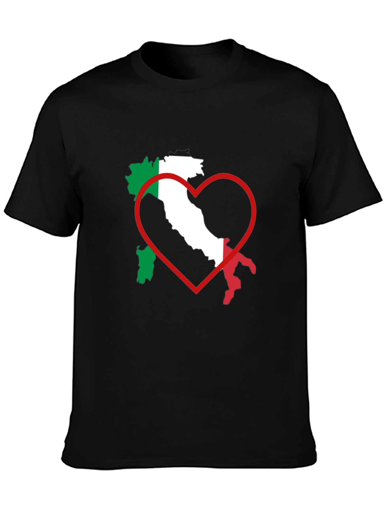Camiseta Italia Amor Corazón Hombre
