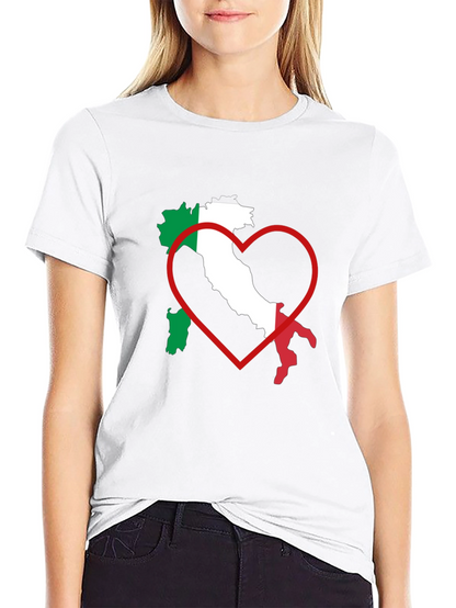 Camiseta Italia Amor Corazón Hombre