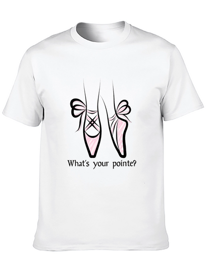 Camiseta Negra con Diseño de Zapatillas de Ballet