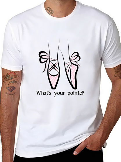 Camiseta Negra con Diseño de Zapatillas de Ballet