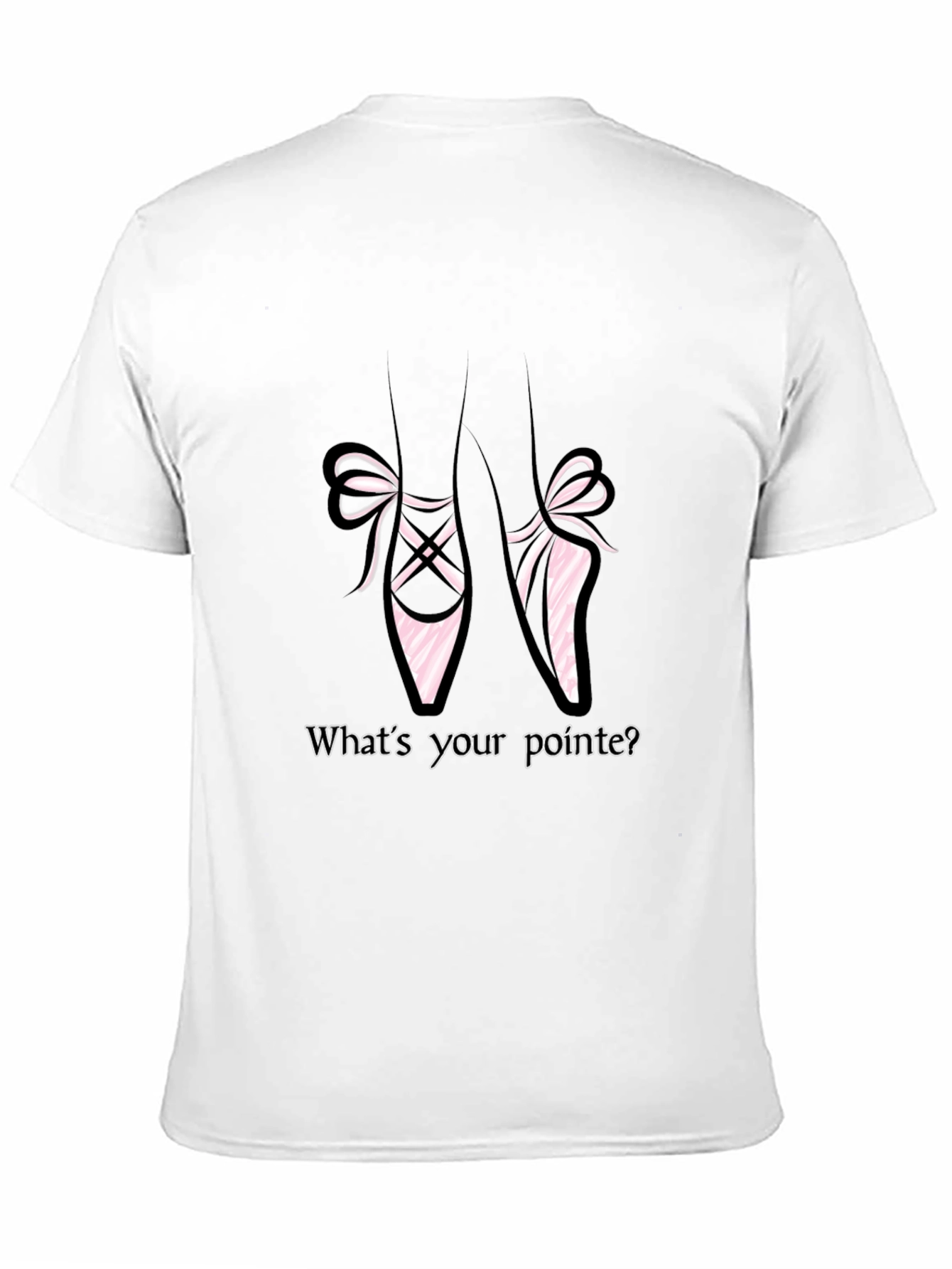 Camiseta Negra con Diseño de Zapatillas de Ballet