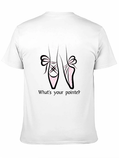 Camiseta Negra con Diseño de Zapatillas de Ballet