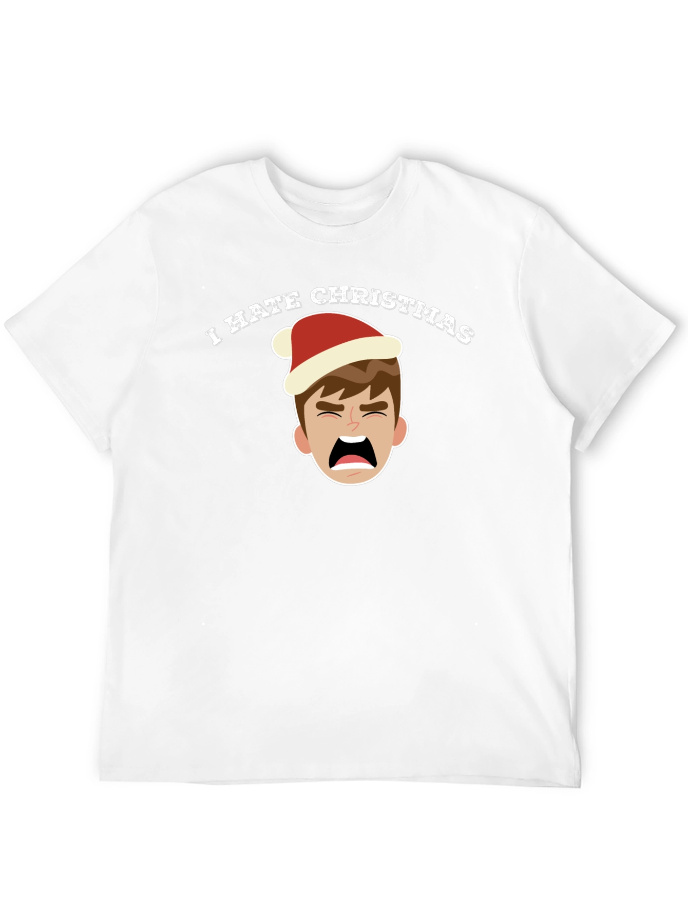 Camiseta Negra Odio la Navidad con Dibujo Navideño