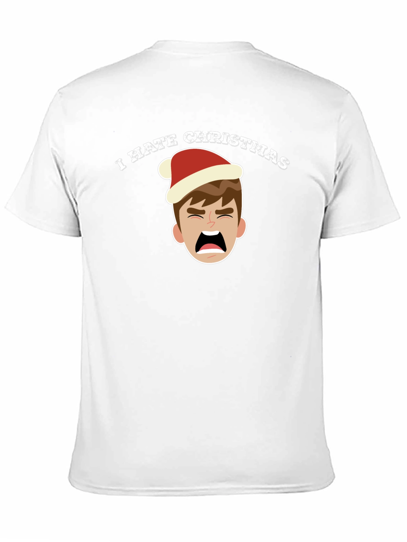 Camiseta Negra Odio la Navidad con Dibujo Navideño