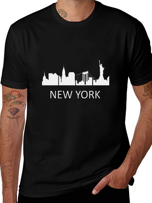 Camiseta Negra Nueva York - Skyline Urbano