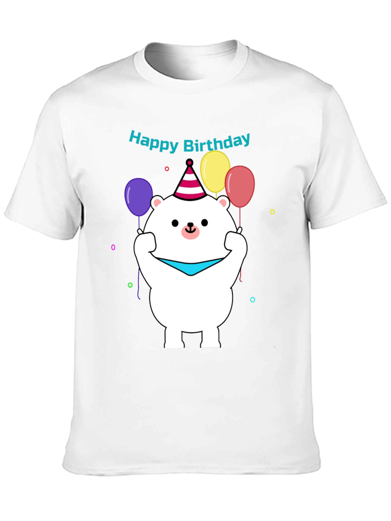 Camiseta Negra con Diseño de Oso Cumpleañero