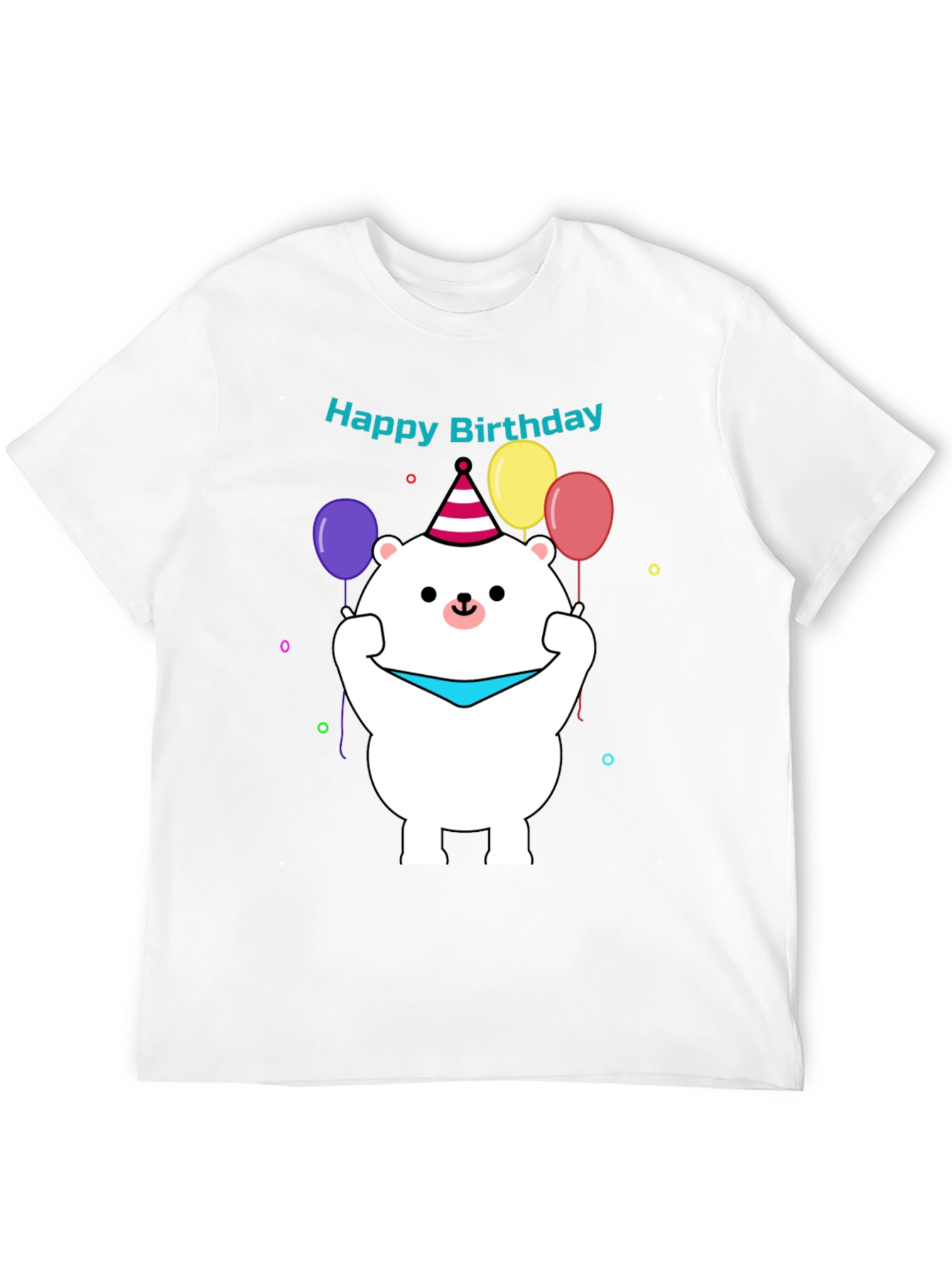 Camiseta Negra con Diseño de Oso Cumpleañero
