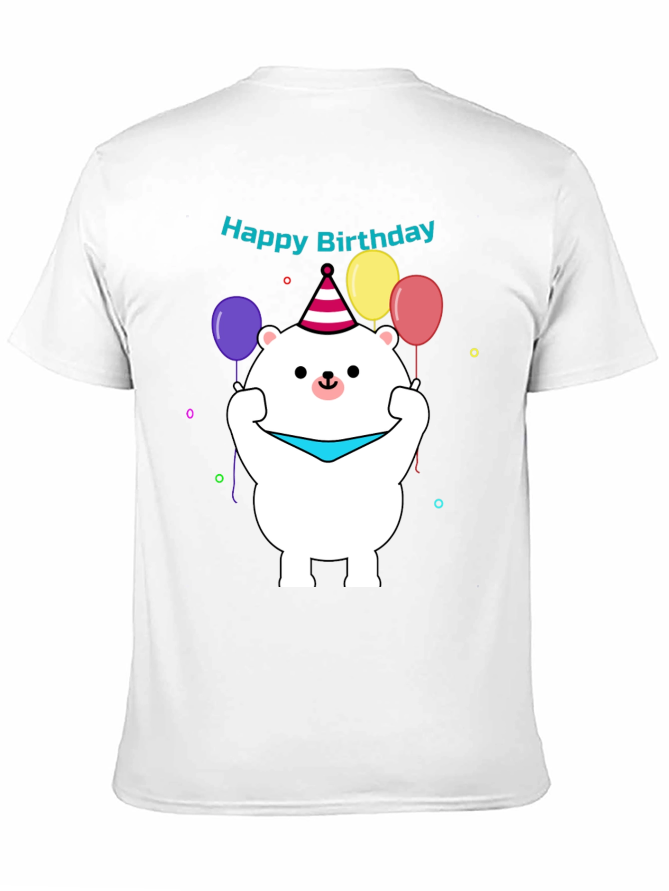 Camiseta Negra con Diseño de Oso Cumpleañero