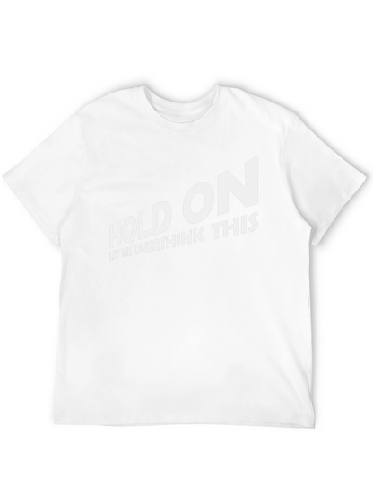 Camiseta Negra con Texto Divertido Hold On