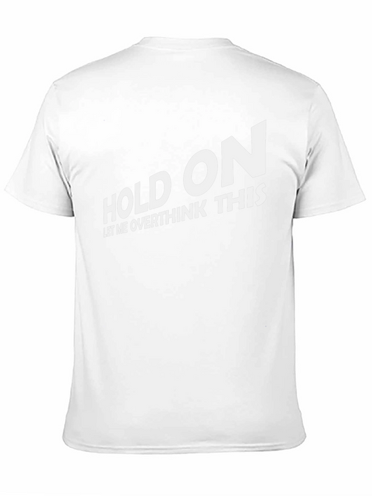 Camiseta Negra con Texto Divertido Hold On