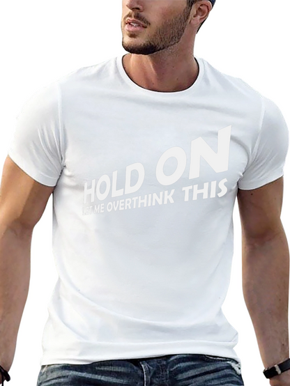 Camiseta Negra con Texto Divertido Hold On