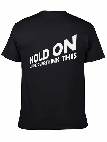 Camiseta Negra con Texto Divertido Hold On
